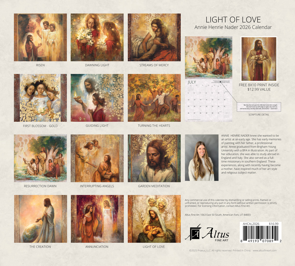 Light of Love Annie Henrie Nader 2026 Calendar