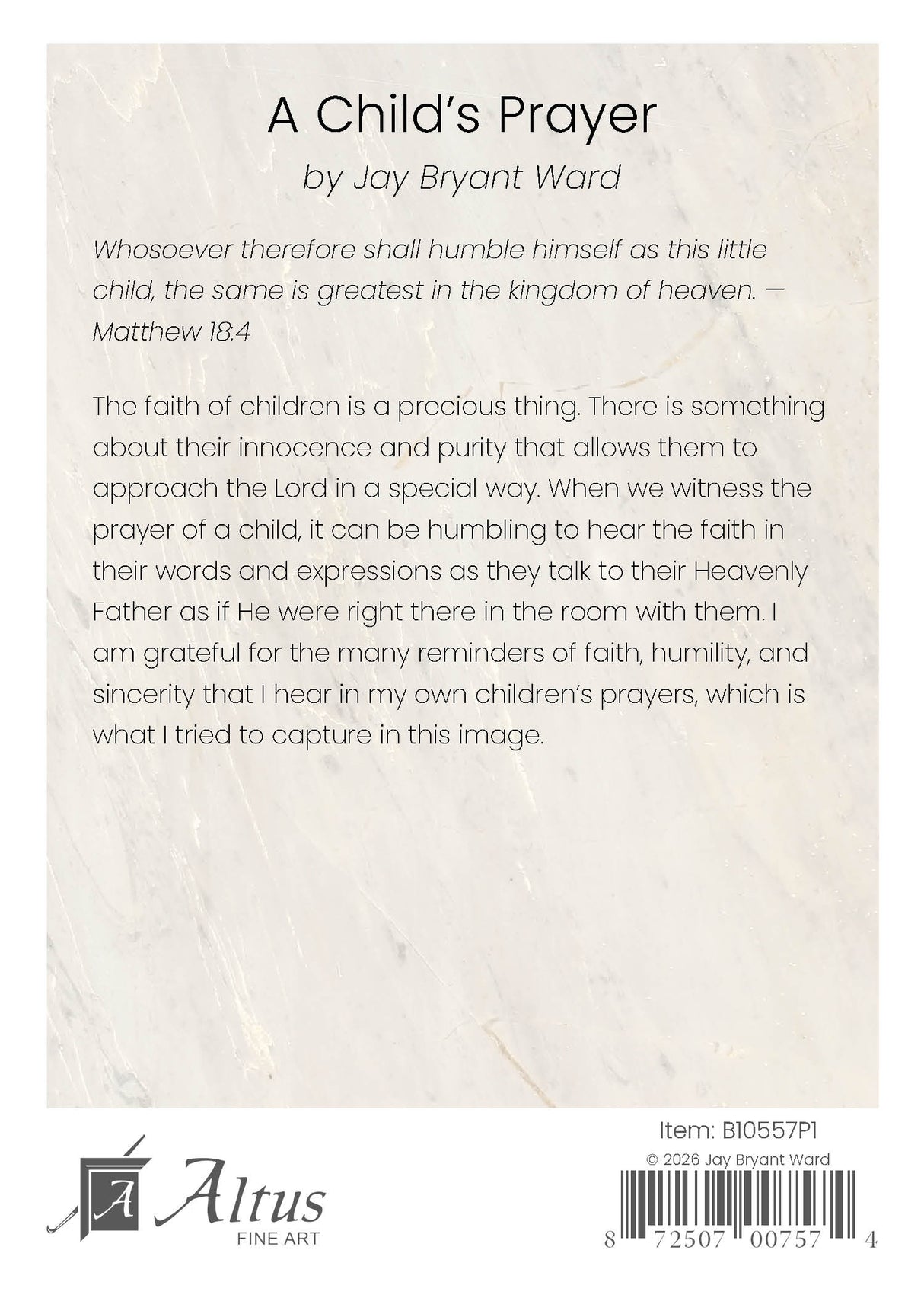 A Child's Prayer