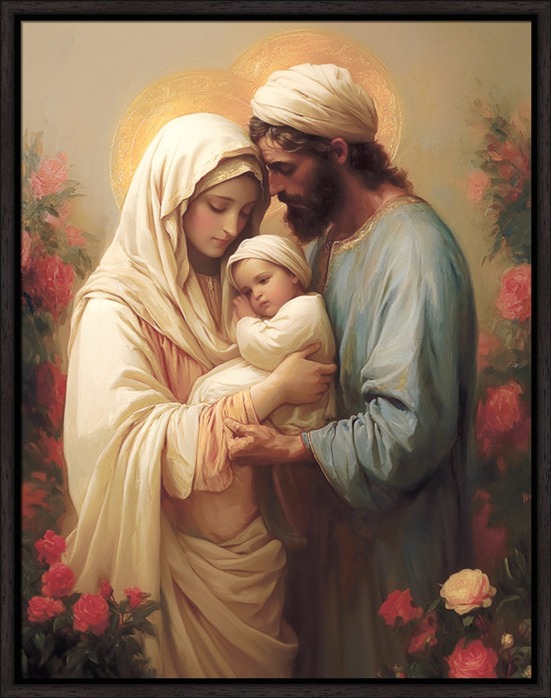 Holy Family in the Flower Garden