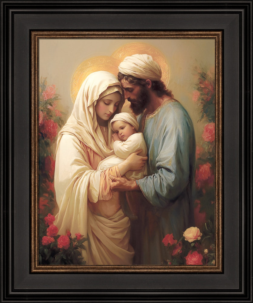 Holy Family in the Flower Garden