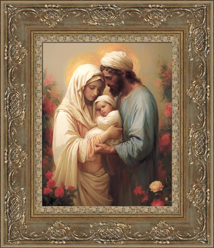 Holy Family in the Flower Garden