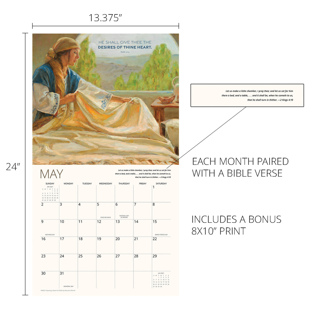 Walk With Me Bible Verse 2027 Calendar