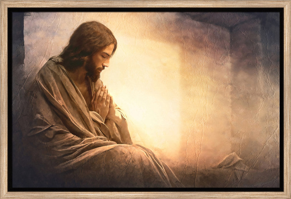 Resurrection Prayer - framed giclee canvas