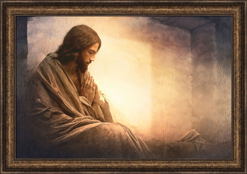 Resurrection Prayer - framed giclee canvas