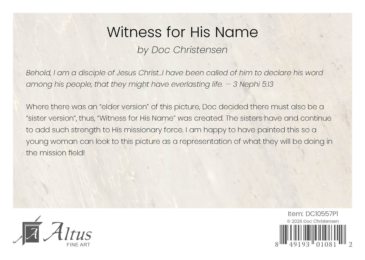 Witness for His Name