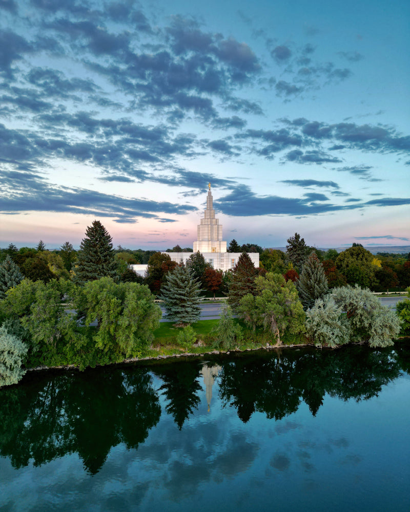 Idaho Falls Temple - Snake River Sunset