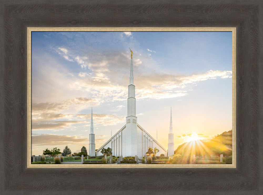 Boise Idaho Temple- Endless Light - framed giclee canvas