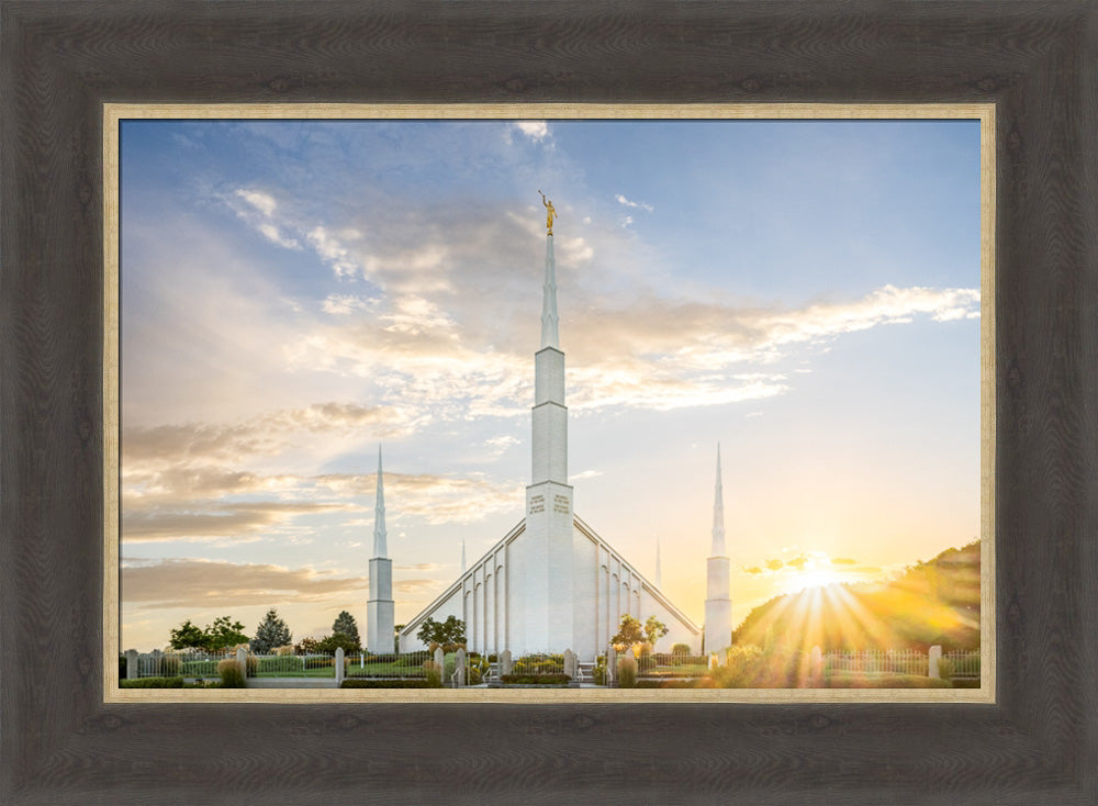 Boise Idaho Temple- Endless Light - framed giclee canvas