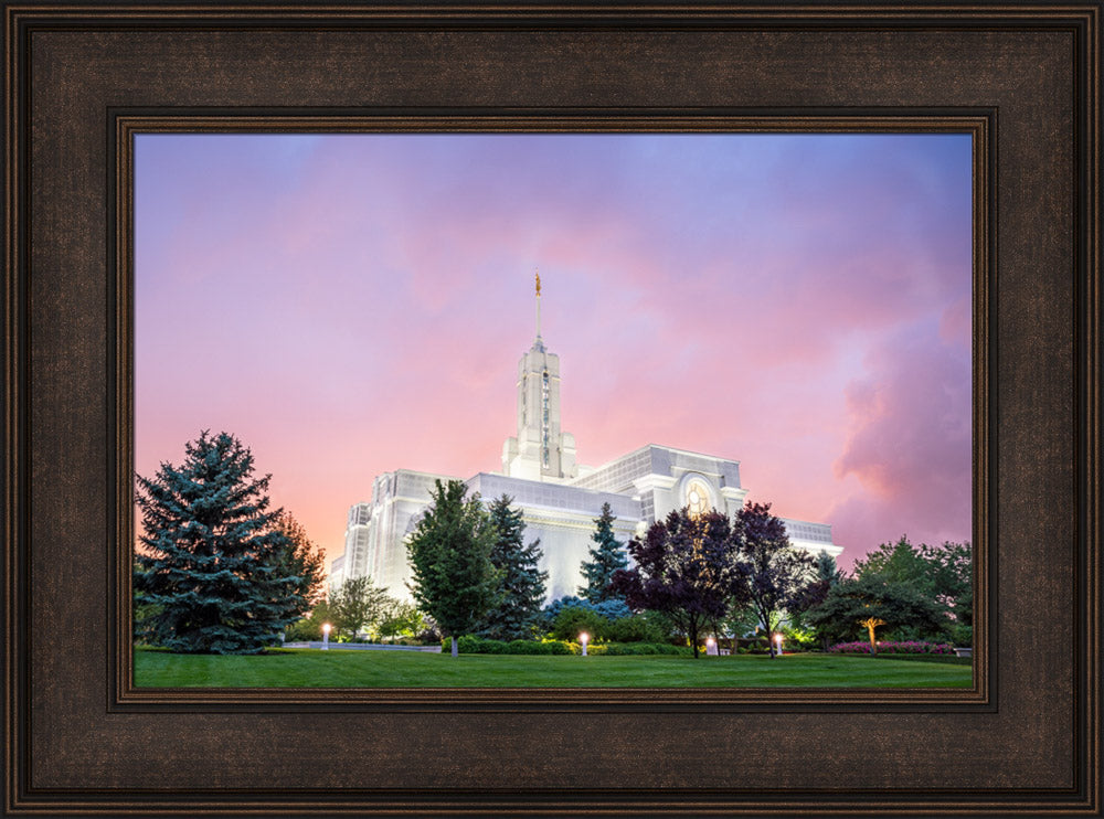 Mount Timpanogos Temple - Rose Colored Night by Evan Lurker