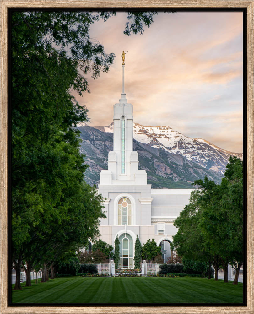 Mount Timpanogos Utah Temple - Grace - framed giclee canvas