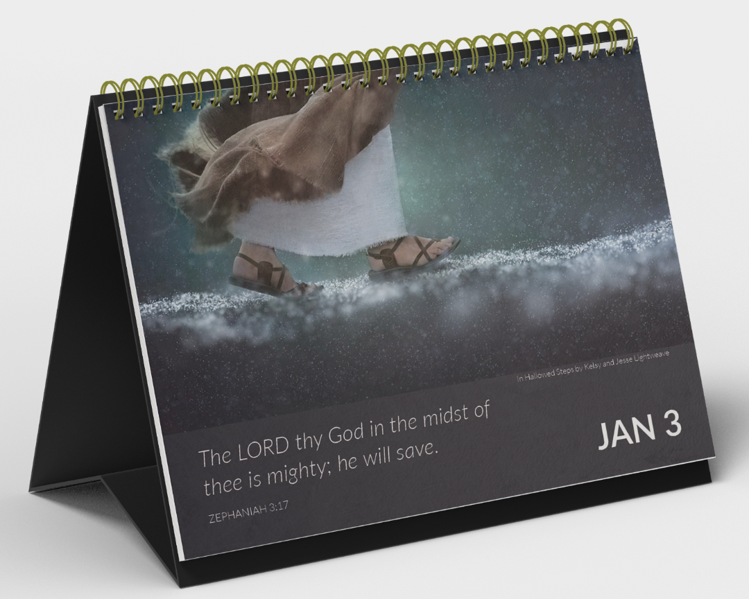 Walk with Jesus Daily - art & scripture inspirational calendar