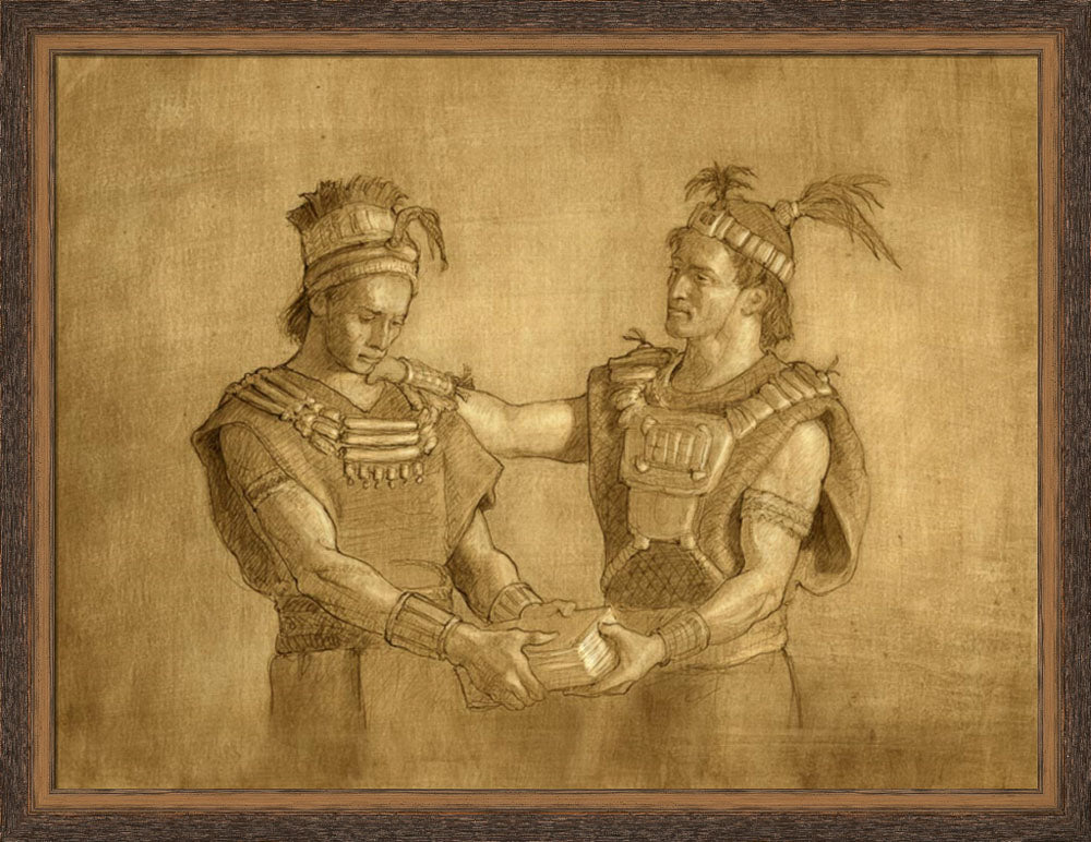 Mormon and Moroni by Joseph Brickey