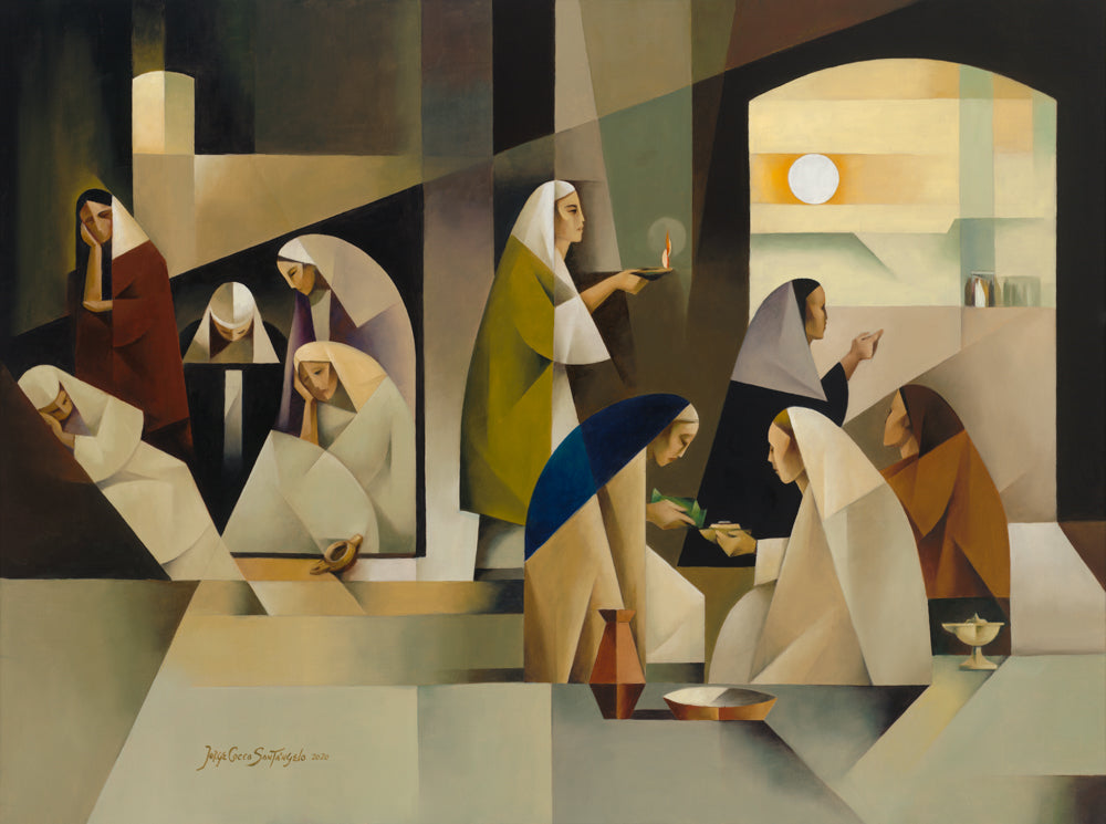 As the bridegroom arrives five Virgins are prepared five were not.