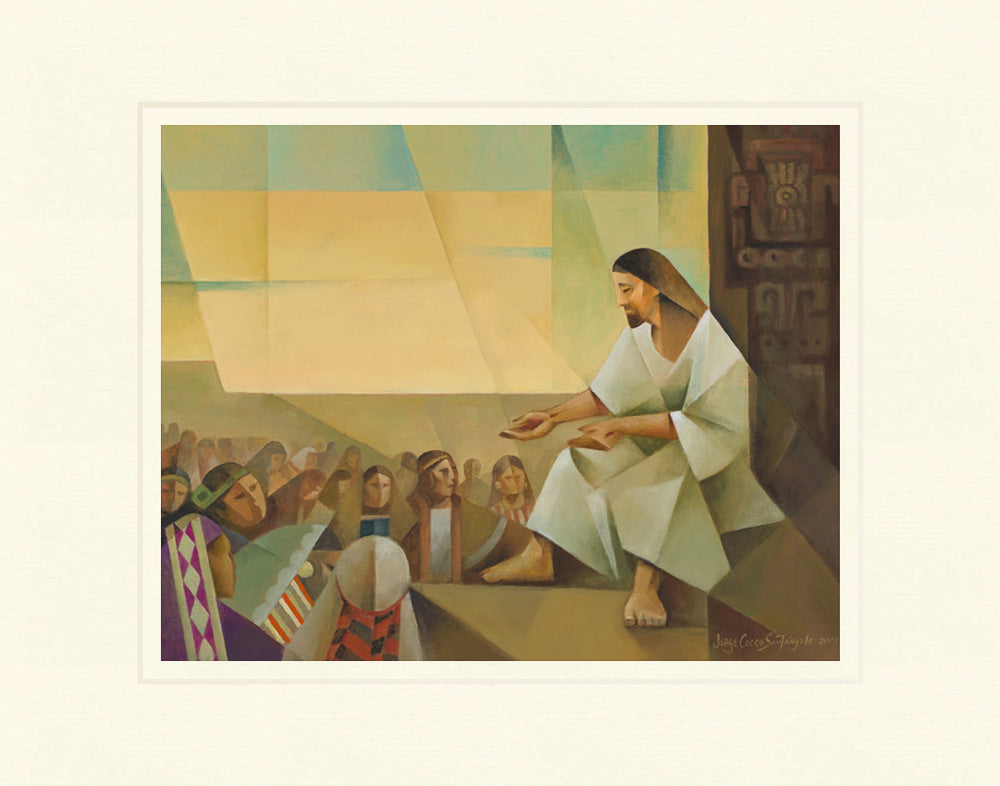 Jesus Preaching to the Multitude