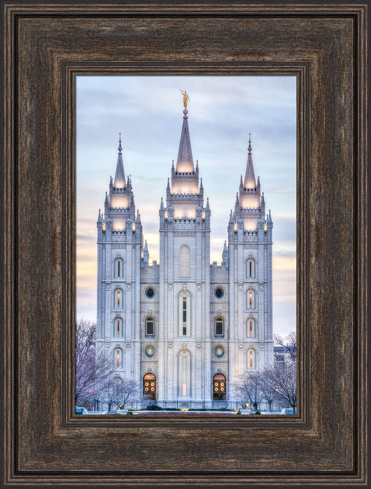 Salt Lake Temple - Winter Sunset