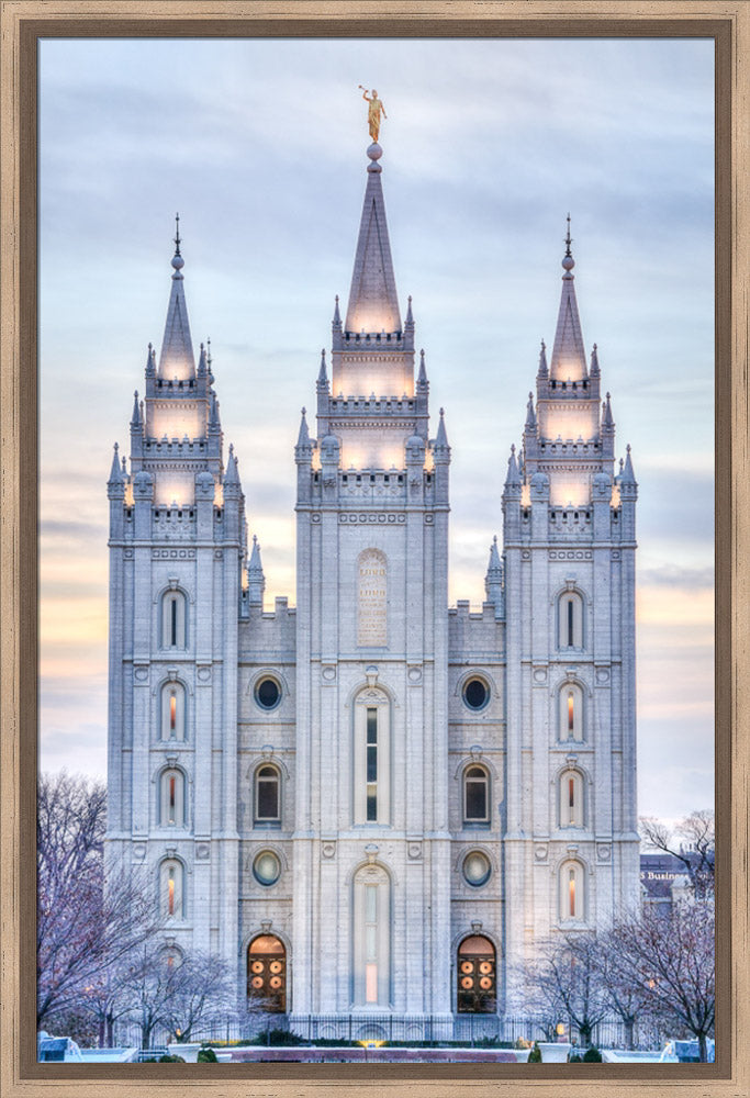 Salt Lake Temple - Winter Sunset