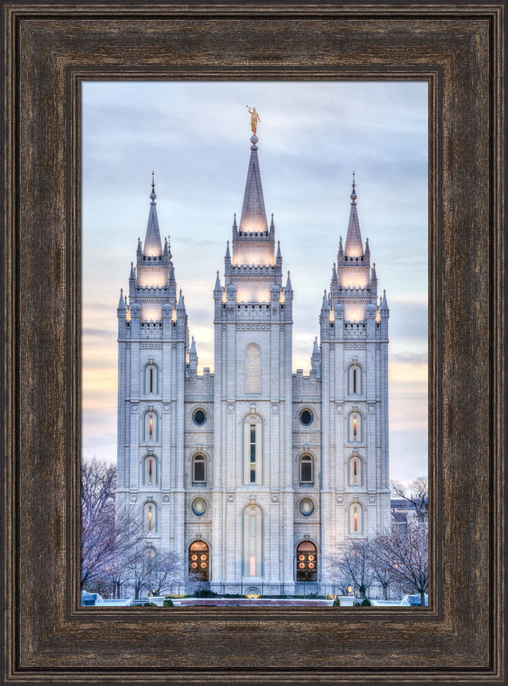 Salt Lake Temple - Winter Sunset