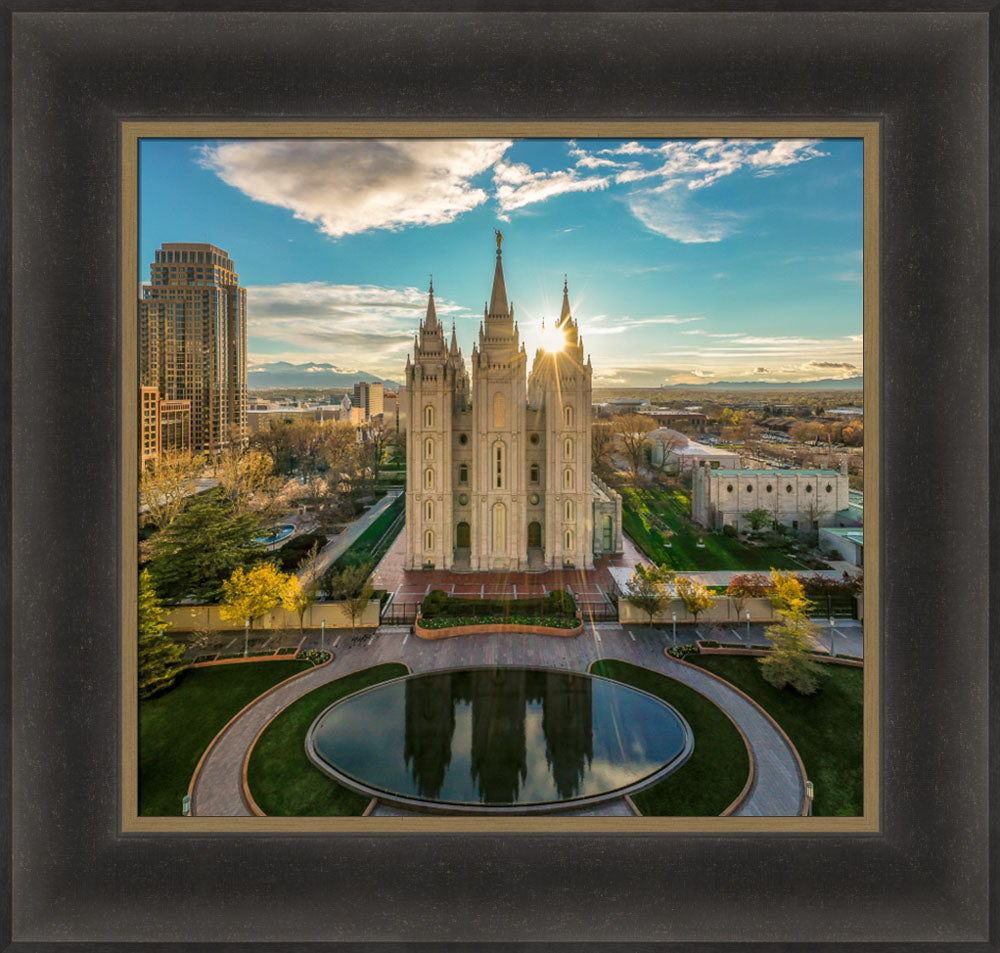 Salt Lake Temple - City Sunset