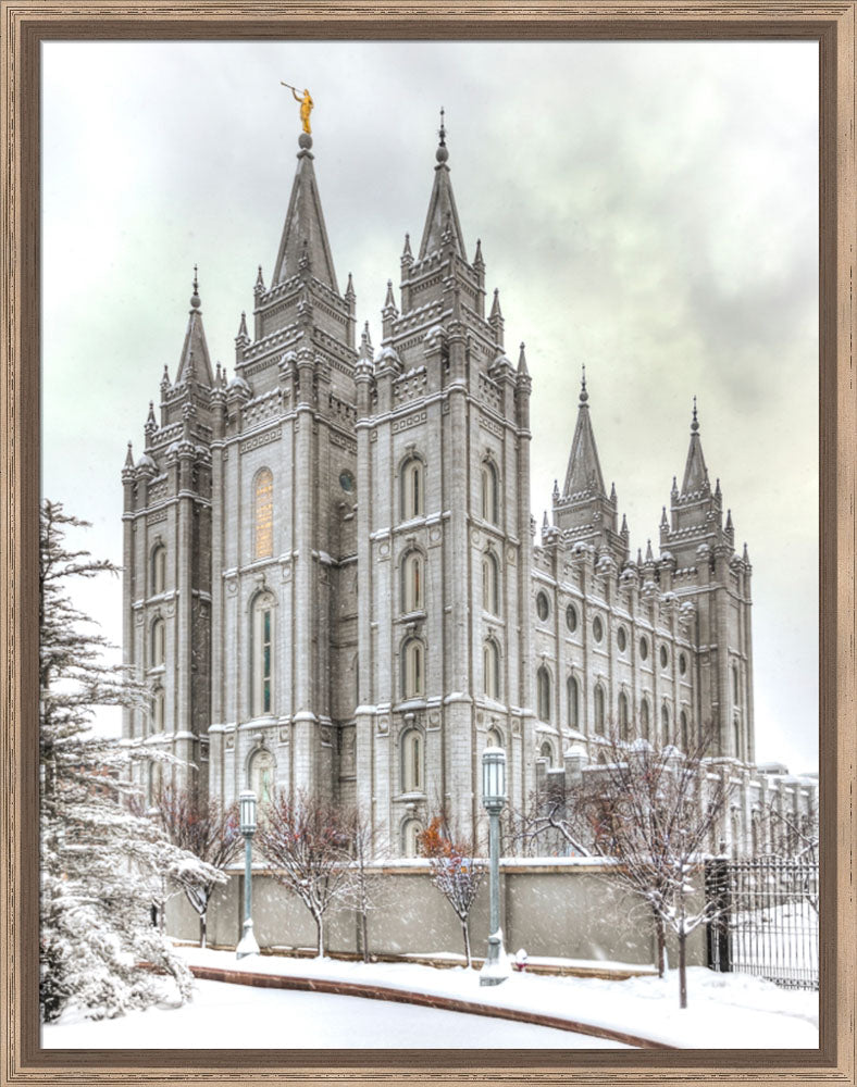 Salt Lake Temple - Snowy View
