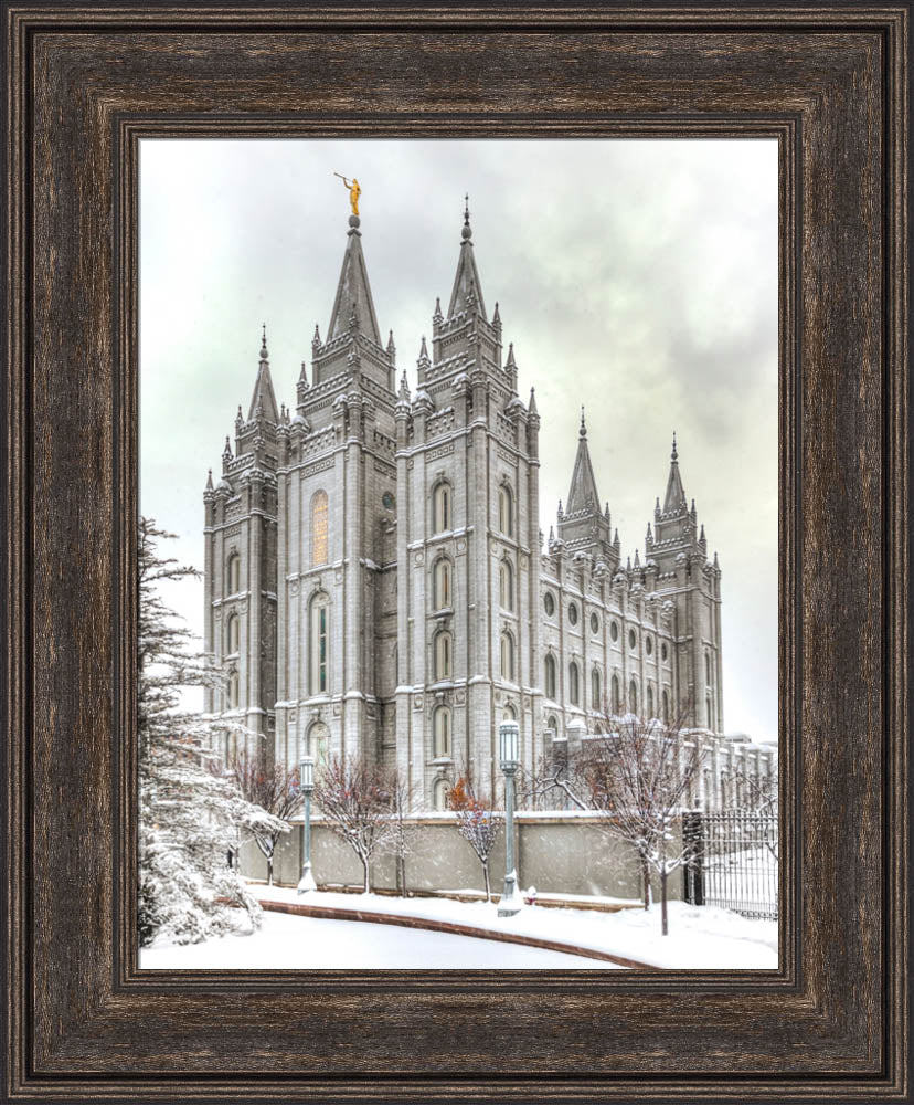 Salt Lake Temple - Snowy View