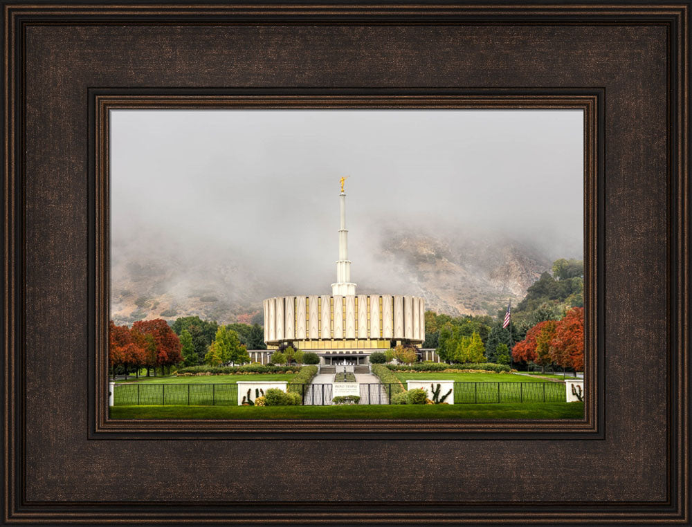 Provo Temple - Fall Fog