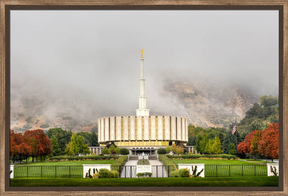 Provo Temple - Fall Fog