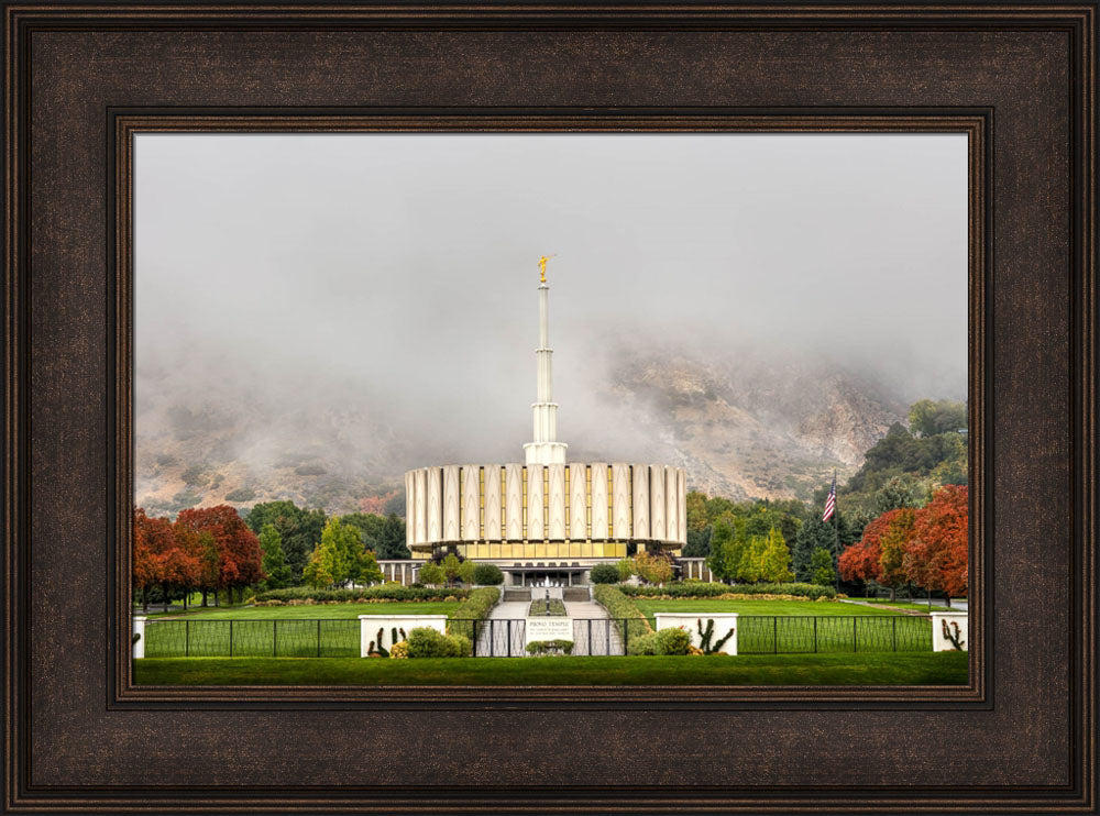 Provo Temple - Fall Fog