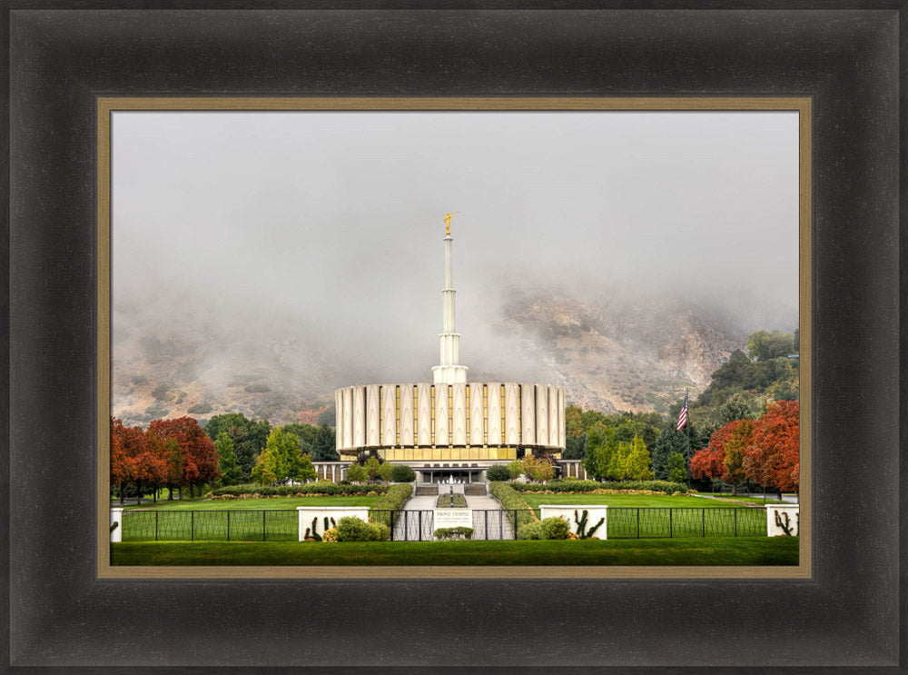 Provo Temple - Fall Fog