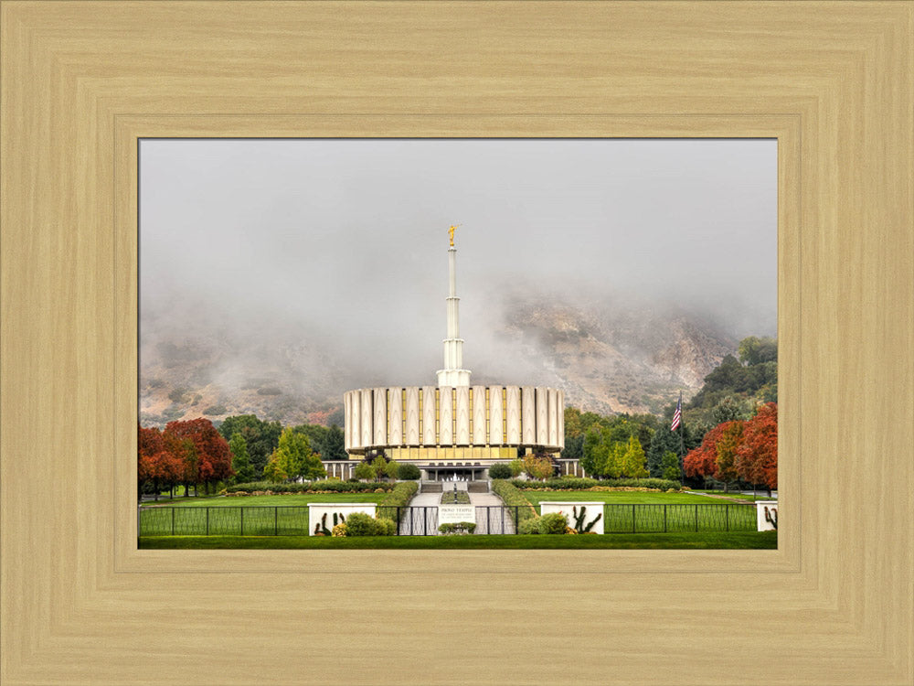 Provo Temple - Fall Fog