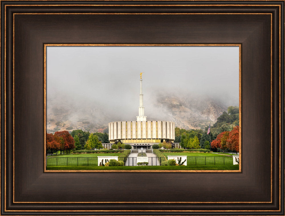 Provo Temple - Fall Fog