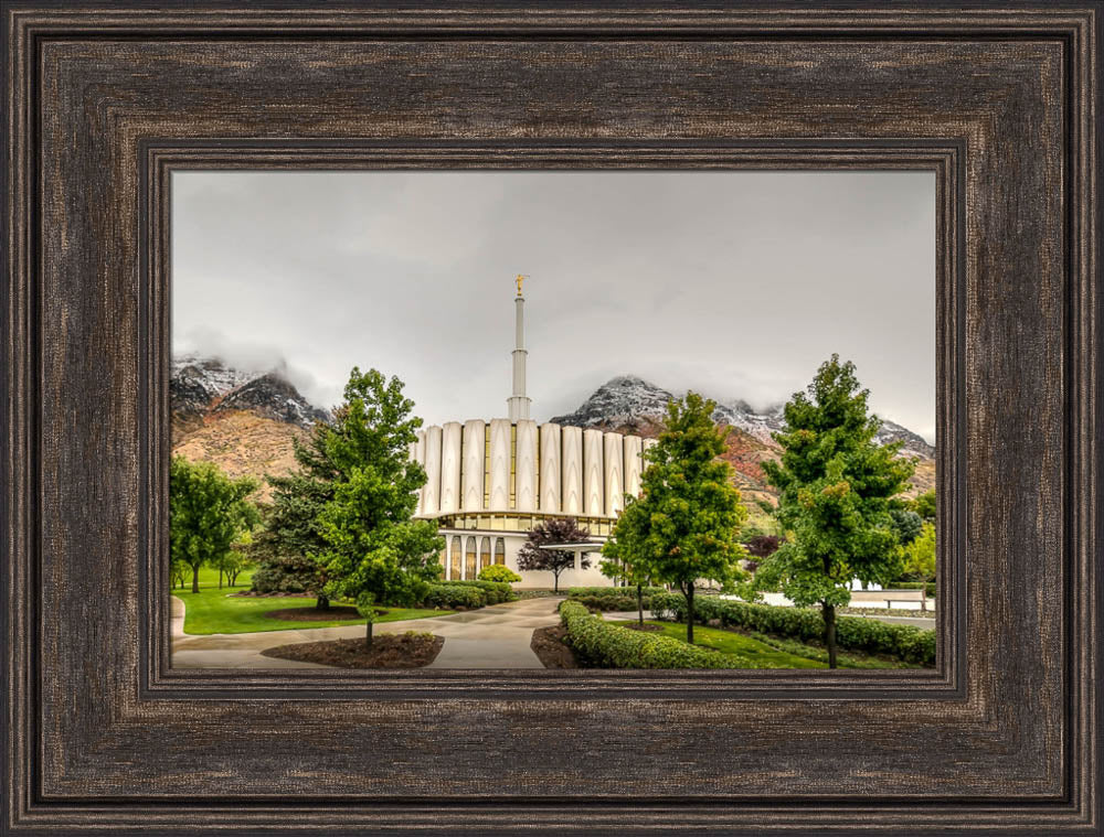 Provo Temple - Snowcapped Mountains