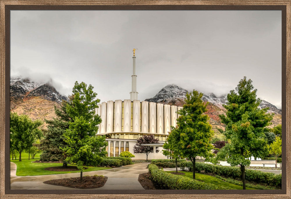 Provo Temple - Snowcapped Mountains