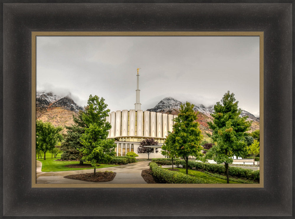 Provo Temple - Snowcapped Mountains