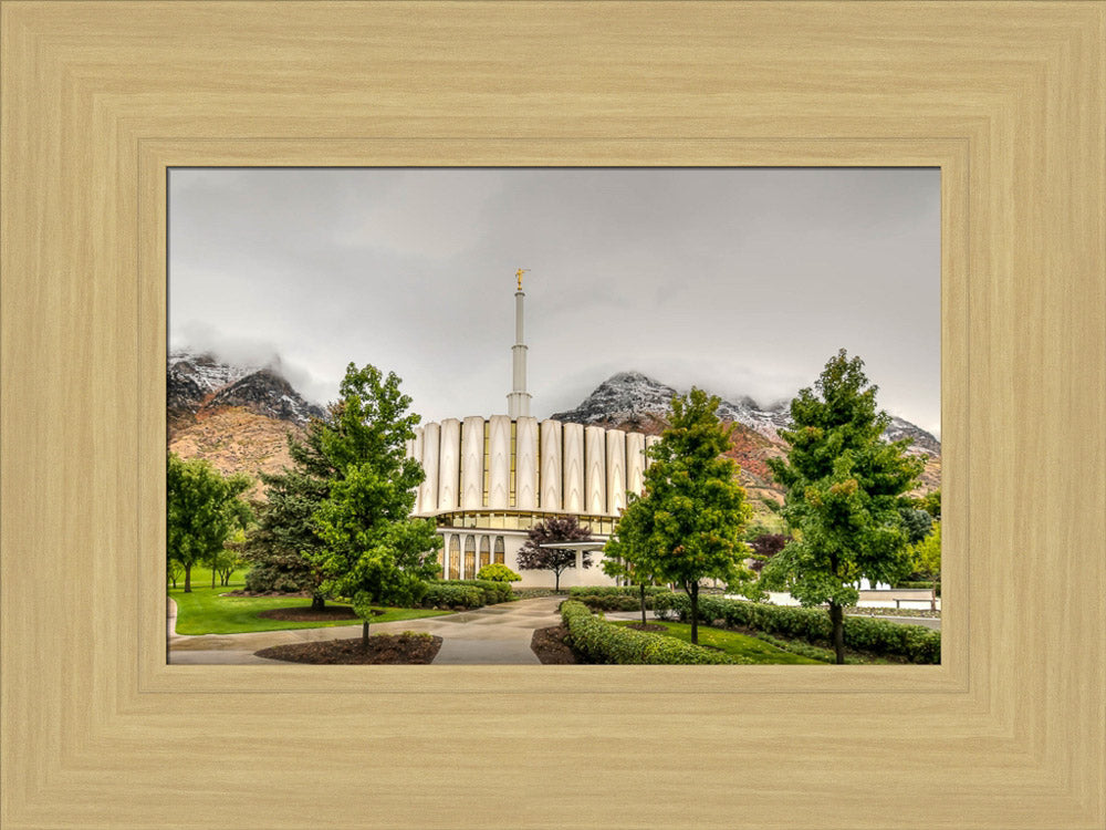Provo Temple - Snowcapped Mountains