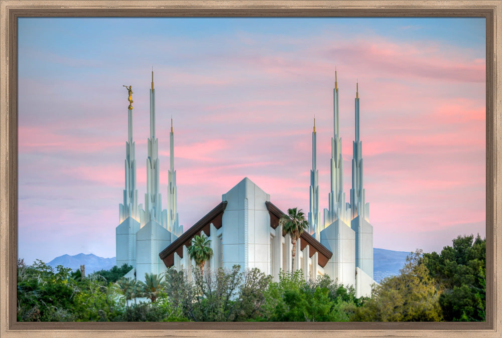 Las Vegas Temple - Pink Sunset