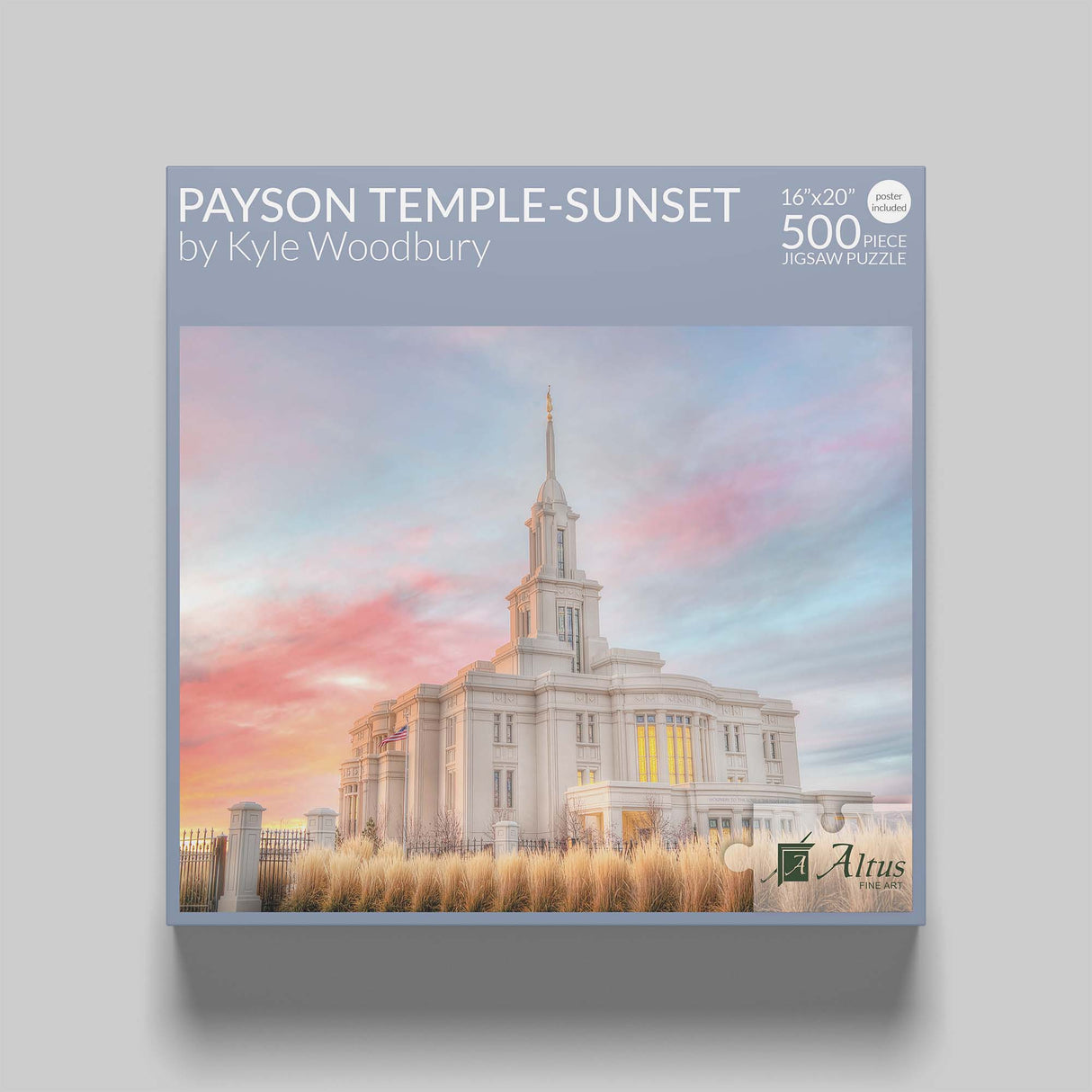 Payson Temple - Sunset 16x20 jigsaw puzzle 500 pieces