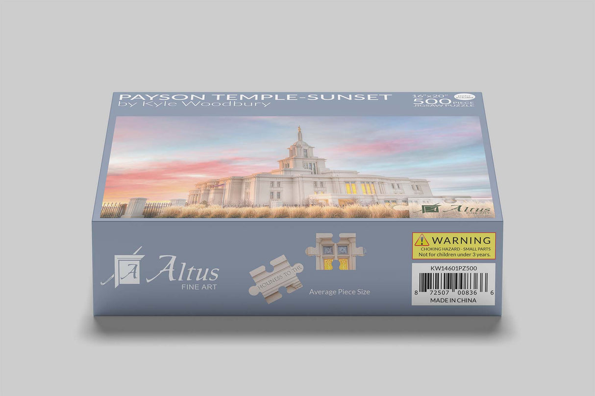 Payson Temple - Sunset 16x20 jigsaw puzzle 500 pieces