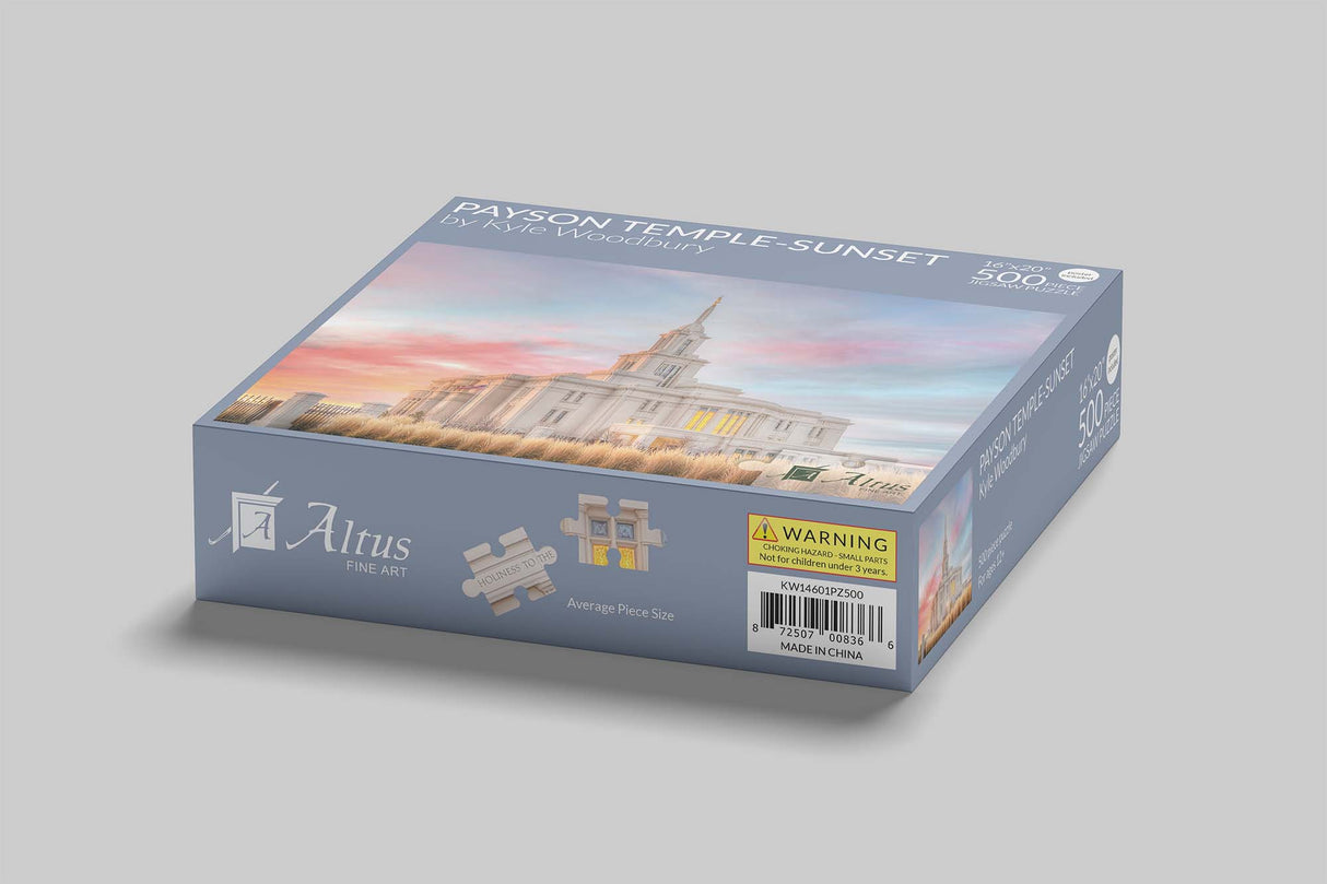 Payson Temple - Sunset 16x20 jigsaw puzzle 500 pieces