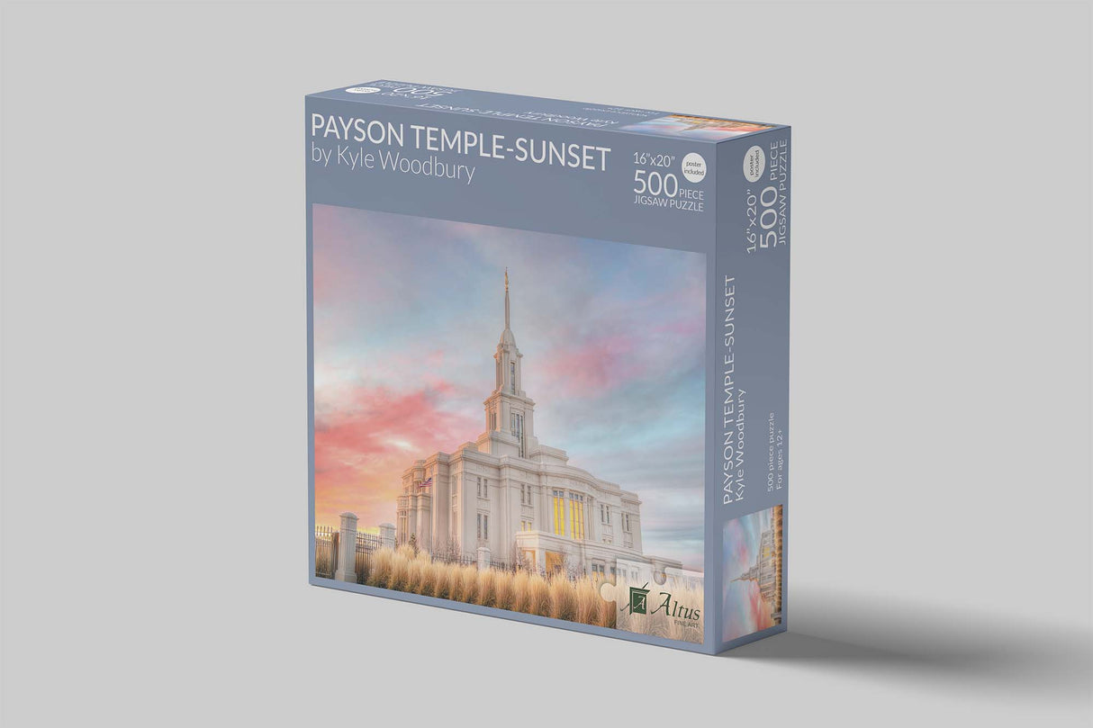 Payson Temple - Sunset 16x20 jigsaw puzzle 500 pieces