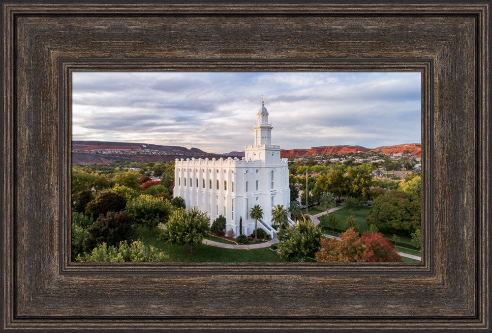 St. George Temple - Canyon View by Lance Bertola