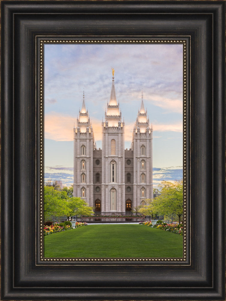 Salt Lake City Utah Temple - Spring Tranquility by Lance Bertola