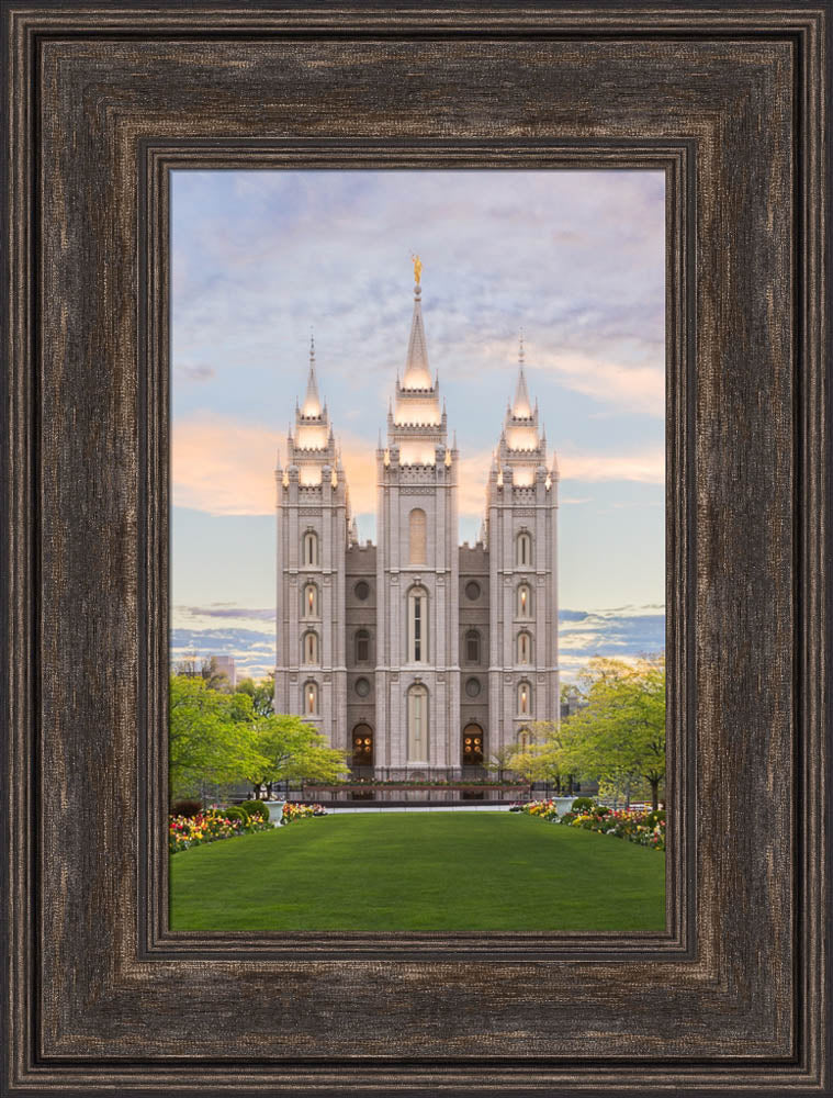 Salt Lake City Utah Temple - Spring Tranquility by Lance Bertola