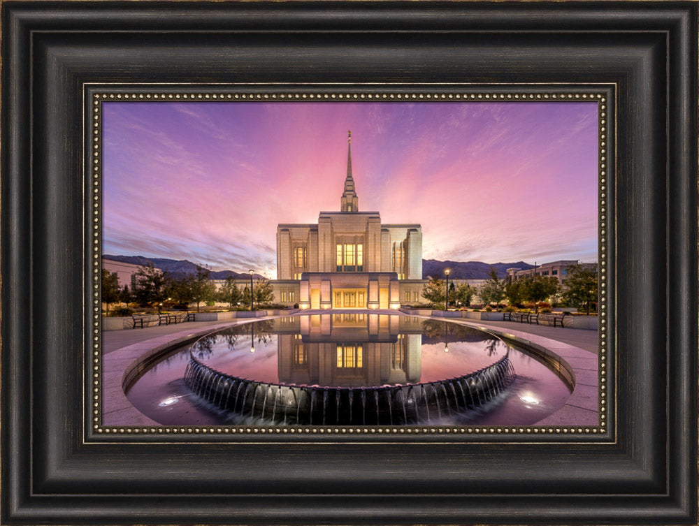 Ogden Utah Temple - Sunrise Reflection by Lance Bertola