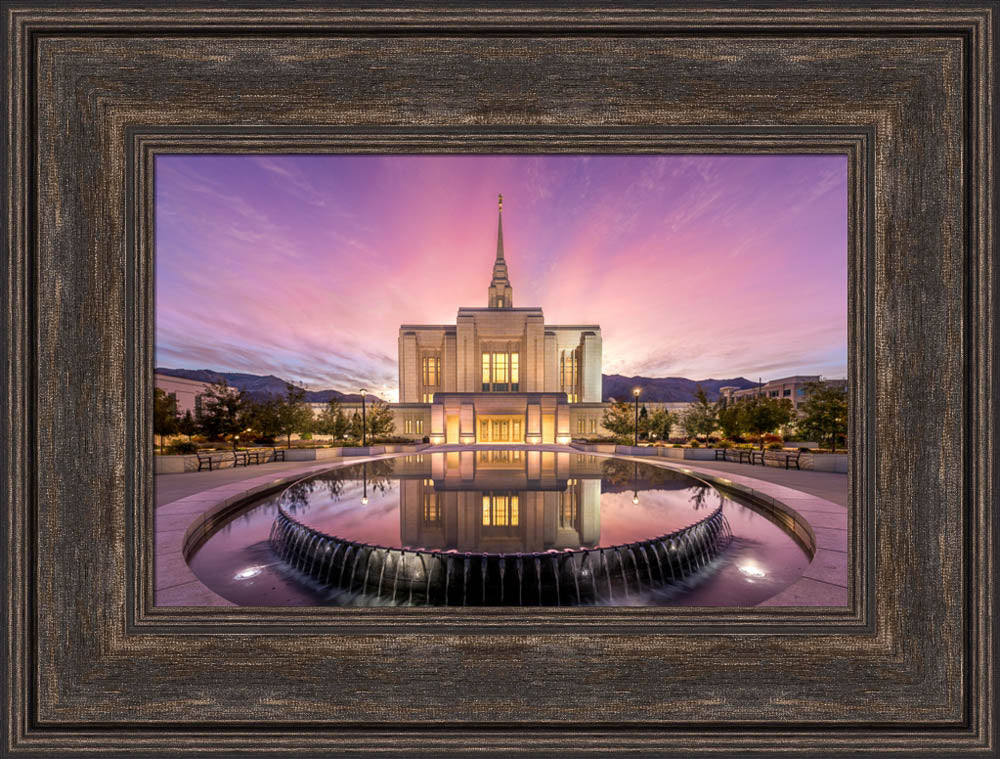 Ogden Utah Temple - Sunrise Reflection by Lance Bertola