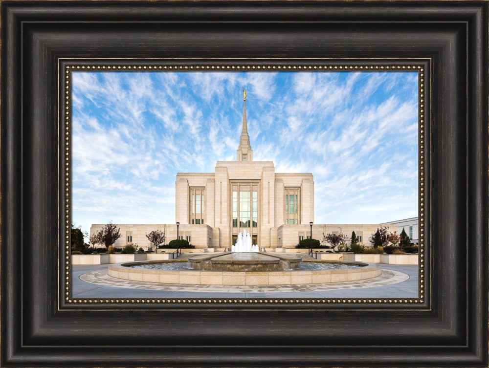 Ogden Utah Temple - East Fountain by Lance Bertola