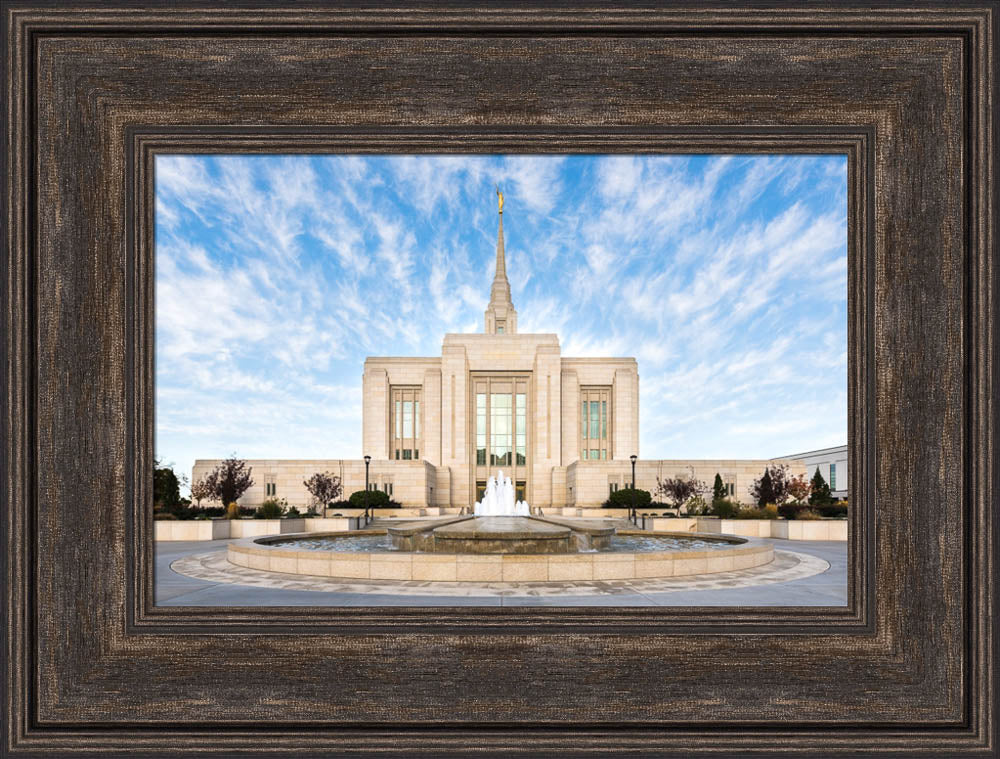 Ogden Utah Temple - East Fountain by Lance Bertola