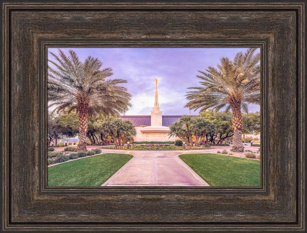 Las Vegas Nevada Temple - Palm Trees by Lance Bertola