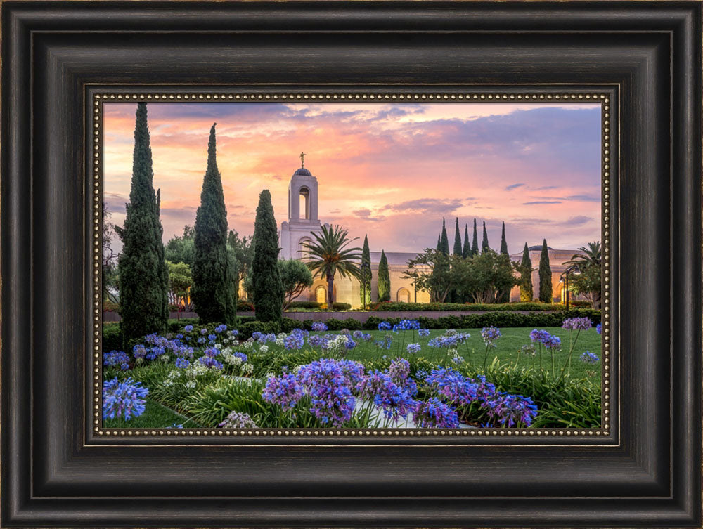 Newport Beach Temple - Flower Pathway by Lance Bertola