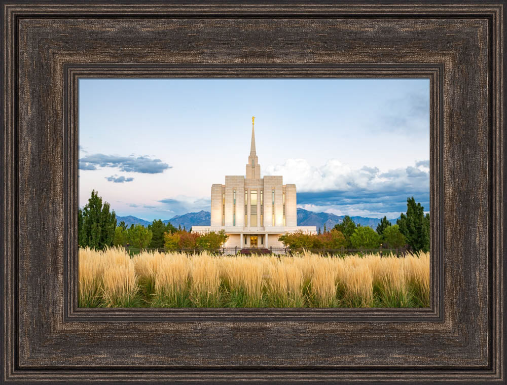 Oquirrh Mountain Utah Temple - Fall Colors by Lance Bertola