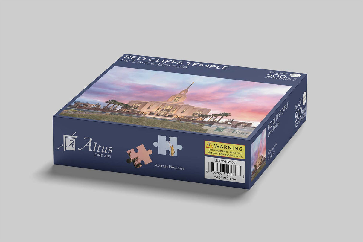 Red Cliffs Temple- Revelatory Realms 16x20 jigsaw puzzle 500 pieces